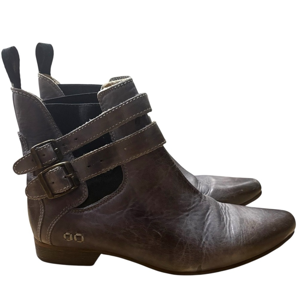 BED STU Ravine Distressed Leather Ankle Boots in Gray Size 7.5 - QUIET LUXURY!!! - Picture 2 of 13